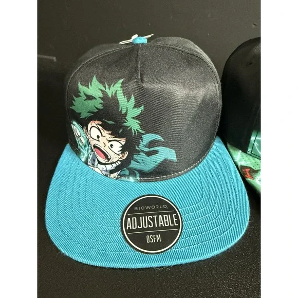 NWT MY HERO ACADEMIA‎ 2 Hats Unisex Snapback Cap Anime Crunchyroll Funimation - Picture 2 of 11